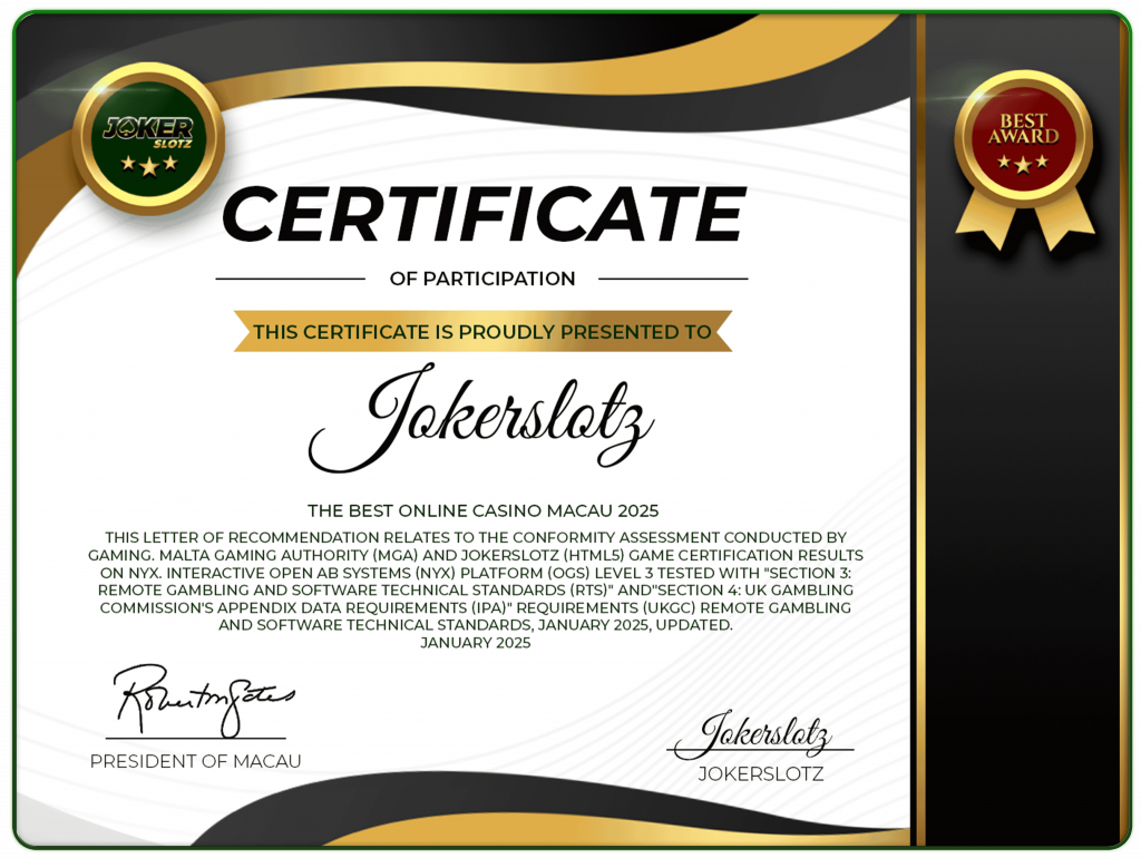 Certificate Jokerslotz